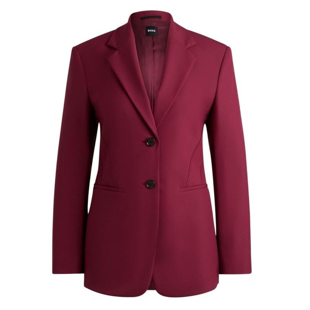 Boss Womens/Ladies Lapel Collar Blazer / Dark Red